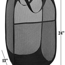 XJSW Laundry Hamper Foldable Pop-Up Mesh Popup Laundry Basket