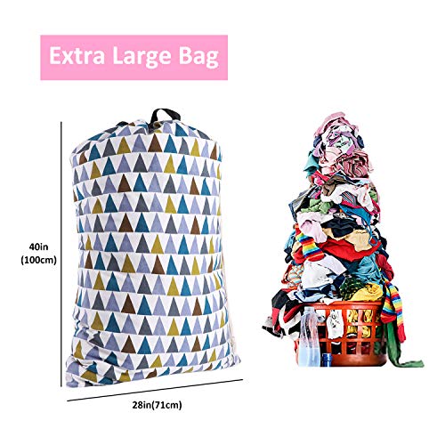 SWISSELITE Heavy Duty Laundry Drawstring Bag with Strap