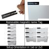 White Wall Mount Hanging File Holder Organizer 6 Pack Durable Steel Rack