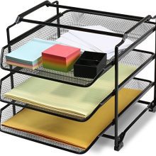 DecoBros Stackable 3 Tier Desk Document Letter Tray Organizer