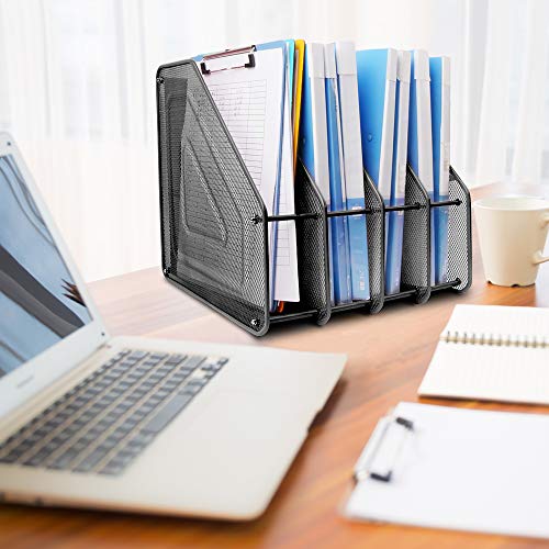 Tesinll Desk Organizer Mesh Document Letter Tray Black