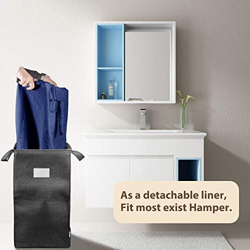 MCleanPin Washable Cotton Laundry Bags with Handles,Dirty Clothes Storage