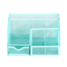 Exerz Mesh Desk Organizer Office with 6 Compartments + Drawer/Desk Tidy