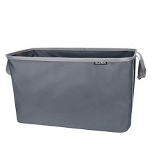 CleverMade Collapsible Fabric Laundry Basket - Foldable Pop Up Storage Container Organizer - Space Saving Hamper with Carry Handles Extra Large, One Size Charcoal/Grey