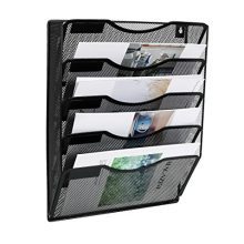 EasyPAG 5 Pockets Wall File Holder Organizer Hanging Magazine Rack