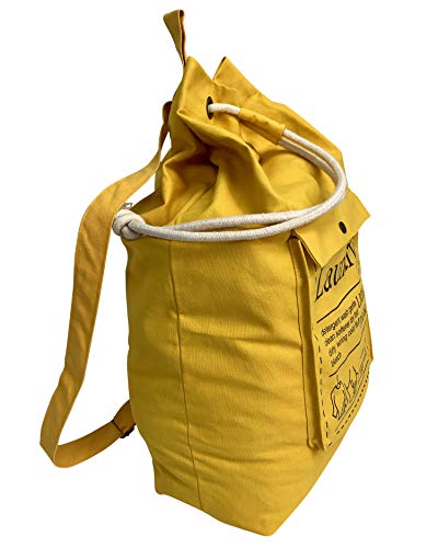 Teeo Laundry Bag Backpack Large Spacious 25"X20" Drawstring 100% Sturdy Cotton