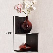 Greenco Modern Design 2 Tier Corner Floating Shelves