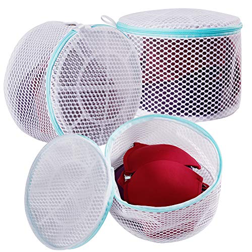 Plusmart Bra Laundry Bag, Mesh Laundry Bag for Delicates, Bra Washing Bag for D to E Cup,3 Pack