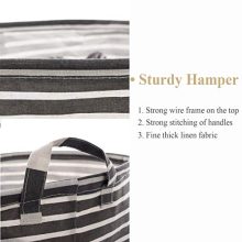 Haundry Collapsible Laundry Basket, 22'' Tall Large Round Laundry Hamper