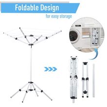 HOMCOM Drying Rack Outdoor Umbrella Clothesline Portable Collapsible Clothing