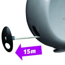 Minky Homecare Outdoor Retractable Clothesline, 49 Feet, Gray