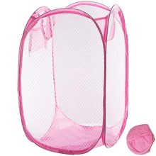Qtopun Mesh Popup Laundry Hamper Foldable Laundry Basket Portable