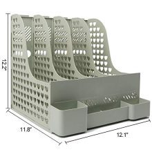 Tesinll File Folder Desktop Organizer Magazine File Holder Gray