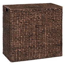 Best Choice Products Oversized Water Hyacinth Double Laundry Hamper Basket