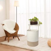 UBBCARE Large Cotton Rope Laundry Basket Woven Blanket Basket Baby Laundry