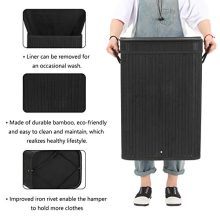 Sophia & William Laundry Hamper 72L Dirty Clothes Bamboo Storage Basket