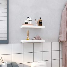 SONGMICS Floating Wall Shelf 15.7 inch, Easy Install for Decorative Display Corner