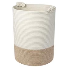 UBBCARE Large Cotton Rope Laundry Basket Woven Blanket Basket Baby Laundry