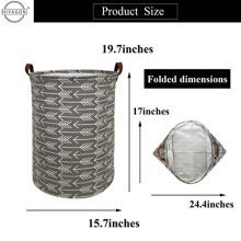 HIYAGON Large Storage Baskets,Waterproof Laundry Baskets,Collapsible Canvas