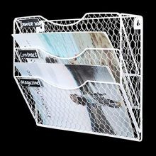 PAG Wall File Holder Hanging Mail Organizer Metal Chicken Wire Wall Mount
