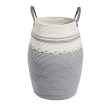 Oiahomy Laundry Hamper Woven Cotton Rope Large Clothes Hamper
