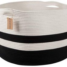 Numyton XXXL Large Cotton Rope Laundry Basket 22" x22"x 14" Woven Basket