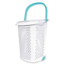 Home Logic 2.0-Bu. Rolling Laundry Hamper Container Bin Storage