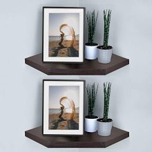 RANK Floating Corner Shelves Wall Mounted Display Organizer Storage Shelf Set
