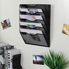EasyPAG 5 Pockets Wall File Holder Organizer Hanging Magazine Rack