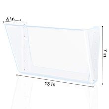 MaxGear Acrylic File Holder Wall Organizer 4 Pockets Hanging File Organizers