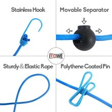 ITOWE Travel Elastic Clothesline Camping Clothes Lines Adjustable Clothes Rope