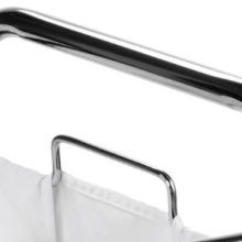 Honey-Can-Do Heavy-Duty Triple Laundry Sorter, Chrome/White
