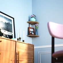 SRIWATANA Corner Shelf 2-Tier Wall Mount Floating Shelves
