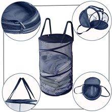 DurReus 2 Pack Foldable Pop-Up Laundry Hampers with Zipper Lid Large