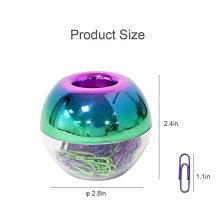 MultiBey Holographic Colorful Paper Clip Dispensers Red Blue Green Purple Smooth