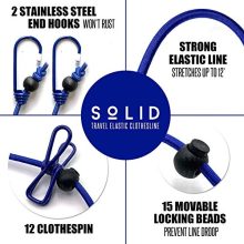 Solid (TM Portable Travel Clothesline for Home, Hotel & Camping