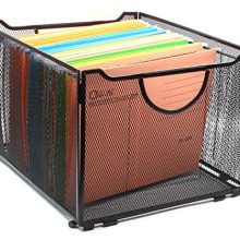 EasyPAG Office Folder Holder Organizer Mesh File Box Foldable Storage Crate