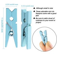 150 Pieces Mini Clothespins 1 Inch Wooden Clothes Pins for Baby Shower