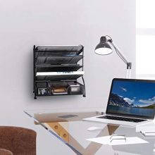 Simple Trending 5-Trays Mesh Desk File Organizer Vertical Document Letter