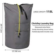 Chrislley 115L Extra Large Laundry Bags Backpack Laundry Hamper Backpack