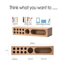 OHHOI Office Supplies Desktop Storage Box Stationery Solid Wood Pen Holders