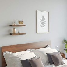 BAMFOX Floating Wall Shelf Set of 2,Natural Bamboo Wall Decor Storage Shelf
