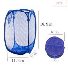 Qtopun Mesh Popup Laundry Hamper, 4 Pack Foldable Portable Dirty Clothes Basket