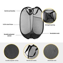 Reinforced Mesh Pop-Up Laundry Hamper, Portable Durable Handles