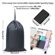 WOWLIVE Large Laundry Hamper Collapsible with 2 Removable Laundry Bags