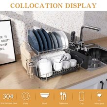 MAJALiS 304 Stainless Steel Large Capacity Dish Drying Rack