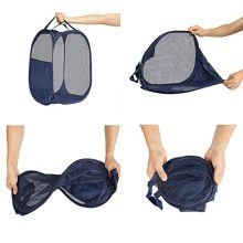 Laundry Routine with Magicfly Pop-Up Hamper – Space-Saving, Durable, and Stylish in Blue