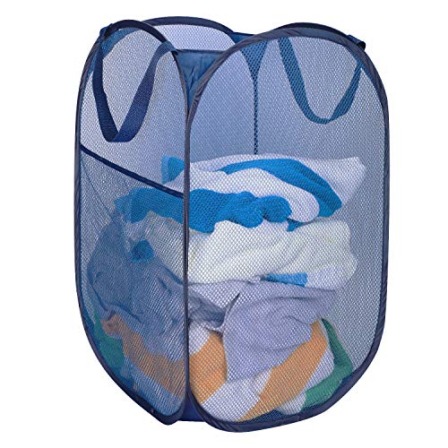 HOMEIDEAS Pack of 2 Pop Up Mesh Laundry Hamper Portable & Collapsible Popup