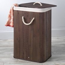 Whitmor Laundry Hamper with Rope Handles Bamboo