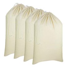Simpli-Magic Canvas Laundry Bags, 28" x 36", Natural, 4 Pack